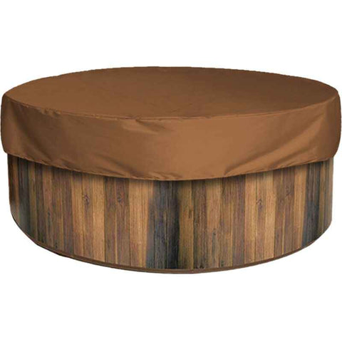 Darrahopens Home & Garden > Pool & Accessories > Spas & Accessories Round Spa Cover Waterproof 190T Brown, 215 x 70 cm