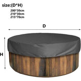 Darrahopens Home & Garden > Pool & Accessories > Spas & Accessories Round Spa Cover Waterproof Dustproof UV Resistant, 210 x 30 cm