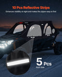 Darrahopens Home & Garden > Pool & Accessories > Spas & Accessories VEVOR Cab Enclosure Upper Doors, Compatible with Polaris RZR PRO 2020-2024/Polaris RZR Turbo2022-2024, Soft Upper Doors, Upgraded Zipper UTV Soft Side Window Kit, Fit with Side Mirrors and Windshields