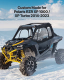 Darrahopens Home & Garden > Pool & Accessories > Spas & Accessories VEVOR Cab Enclosure Upper Doors, Compatible with Polaris RZR XP 1000/XP Turbo 2014-2023, Soft Upper Doors, Windproof Upgraded Zipper UTV Soft Side Window Kit, Work with Side Mirrors and Windshields