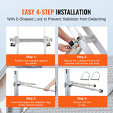 Darrahopens Home & Garden > Pool & Accessories > Spas & Accessories VEVOR Ladder Stabilizer, Adjustable Feet Extension Ladder Standoff, Heavy Duty Wall Ladder Accessories for Roof Gutter, Easy to Use & Wide Adaptability & Anti-slip Rubber Feet, 330 lbs Weight Rating