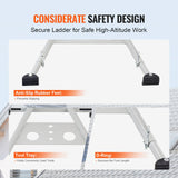 Darrahopens Home & Garden > Pool & Accessories > Spas & Accessories VEVOR Ladder Stabilizer, Adjustable Feet Extension Ladder Standoff, Heavy Duty Wall Ladder Accessories for Roof Gutter, Easy to Use & Wide Adaptability & Anti-slip Rubber Feet, 330 lbs Weight Rating