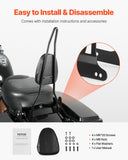 Darrahopens Home & Garden > Pool & Accessories > Spas & Accessories VEVOR Motorcycle Backrest Sissy Bar, Compatible With Harley-Davidson Dyna Street Glide Road Glide Road King, 730mm Height Detachable Passenger Backrest, For Motorcycles, Black
