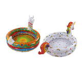 Darrahopens Home & Garden > Pool & Accessories > Swimming Pools 2PCS Kids Inflatable Pool PVC Foldable Portable Mini Swimming Pool Cute Animal Shape Blow Up Baby Pool for Home Outdoor In Australia - Darrahopens