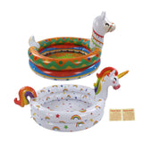 Darrahopens Home & Garden > Pool & Accessories > Swimming Pools 2PCS Kids Inflatable Pool PVC Foldable Portable Mini Swimming Pool Cute Animal Shape Blow Up Baby Pool for Home Outdoor In Australia - Darrahopens