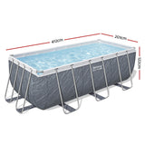 Darrahopens Home & Garden > Pool & Accessories > Swimming Pools Bestway Swimming Pool 412x201x122cm Steel Frame Pool Set w/Pump Ladder