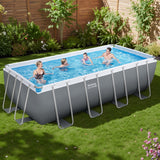 Darrahopens Home & Garden > Pool & Accessories > Swimming Pools Bestway Swimming Pool Steel Frame Pool Set w/ Filter Pump Ladder Cover 488x244cm
