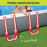 Darrahopens Home & Garden > Pool & Accessories > Swimming Pools Bestway Swimming Pool Steel Frame Pool Set w/ Filter Pump Ladder Cover 488x244cm