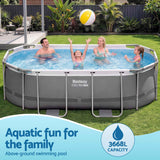 Darrahopens Home & Garden > Pool & Accessories > Swimming Pools Bestway Swimming Pools 305cm x 200cm x 84cm Steel Above Ground Backyard Pool Set