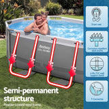 Darrahopens Home & Garden > Pool & Accessories > Swimming Pools Bestway Swimming Pools 305cm x 200cm x 84cm Steel Above Ground Backyard Pool Set