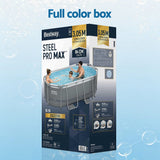 Darrahopens Home & Garden > Pool & Accessories > Swimming Pools Bestway Swimming Pools 305cm x 200cm x 84cm Steel Above Ground Backyard Pool Set