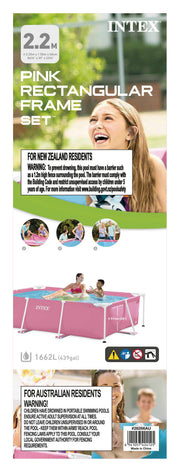 Darrahopens Home & Garden > Pool & Accessories > Swimming Pools Intex Pink Rectangular Frame Pool 28266