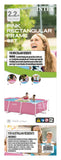 Darrahopens Home & Garden > Pool & Accessories > Swimming Pools Intex Pink Rectangular Frame Pool 28266