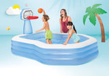 Darrahopens Home & Garden > Pool & Accessories > Swimming Pools Intex Swim Center Shootin' Hoops Inflatable Pool 2.57m x 1.88m 57183