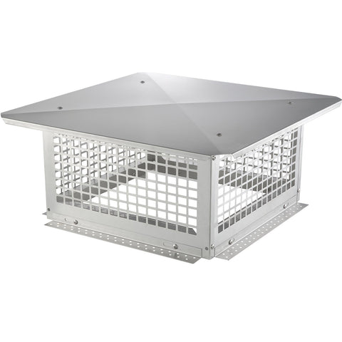 Darrahopens Home & Garden > Pool & Accessories > Swimming Pools VEVOR Chimney Cap 17” x 17” 304Stainless Steel Fireplace Flue Caps Cover Mesh