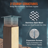 Darrahopens Home & Garden > Pool & Accessories > Swimming Pools VEVOR Chimney Cap 9” x 9” 304Stainless Steel Fireplace Flue Caps Cover Mesh