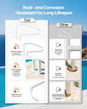 Darrahopens Home & Garden > Pool & Accessories > Swimming Pools VEVOR Pool Rail, 122 x 81.3 cm Pool Handrail, 100kg Load Capacity Heavy Duty Stainless Steel Swimming Handrail, Seamless Welding, Recessed or Base Mount, for Poolside, Water Parks, Spa Centers