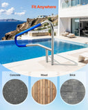 Darrahopens Home & Garden > Pool & Accessories > Swimming Pools VEVOR Pool Rail, 137.1 x 81.3 cm Pool Handrail, 100kg Load Capacity Heavy Duty 304 Stainless Steel Swimming Handrail, Detachable Nonslip Sleeve, Recessed or Base Mount, for Poolside, Water Parks