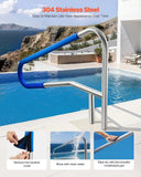 Darrahopens Home & Garden > Pool & Accessories > Swimming Pools VEVOR Pool Rail, 137.1 x 81.3 cm Pool Handrail, 100kg Load Capacity Heavy Duty 304 Stainless Steel Swimming Handrail, Detachable Nonslip Sleeve, Recessed or Base Mount, for Poolside, Water Parks