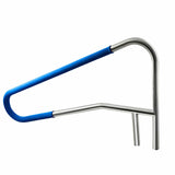 Darrahopens Home & Garden > Pool & Accessories > Swimming Pools VEVOR Pool Rail, 137.1 x 81.3 cm Pool Handrail, 100kg Load Capacity Heavy Duty 304 Stainless Steel Swimming Handrail, Detachable Nonslip Sleeve, Recessed or Base Mount, for Poolside, Water Parks