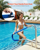 Darrahopens Home & Garden > Pool & Accessories > Swimming Pools VEVOR Pool Rail, 137.1 x 81.3 cm Pool Handrail, 100kg Load Capacity Heavy Duty 304 Stainless Steel Swimming Handrail, Detachable Nonslip Sleeve, Recessed or Base Mount, for Poolside, Water Parks