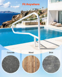 Darrahopens Home & Garden > Pool & Accessories > Swimming Pools VEVOR Pool Rail, 137.1 x 81.3 cm Pool Handrail, 100kg Load Capacity Heavy Duty Stainless Steel Swimming Handrail, Seamless Welding, Recessed or Base Mount, for Poolside, Water Parks, Spa Centers