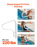 Darrahopens Home & Garden > Pool & Accessories > Swimming Pools VEVOR Pool Rail, 137.1 x 81.3 cm Pool Handrail, 100kg Load Capacity Heavy Duty Stainless Steel Swimming Handrail, Seamless Welding, Recessed or Base Mount, for Poolside, Water Parks, Spa Centers