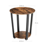 Darrahopens Home & Garden Round Side Table Shelf