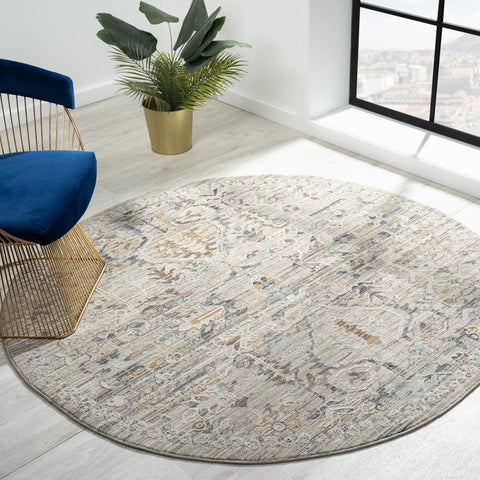 Darrahopens Home & Garden > Rugs Aubre Contemporary Area Rug - Taupe - 160x160