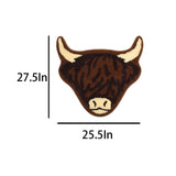 Darrahopens Home & Garden > Rugs > Door Mats American Style Brown Bull Head Flocked Rug, Bedroom Bedside Rug, Bathroom Doorway Absorbent Mat, Non-Slip Toilet Mat