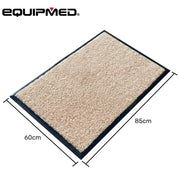 Darrahopens Home & Garden > Rugs > Door Mats EQUIPMED 60x85cm Non-Slip Indoor Rug Floor Mat Beige, Poly Fiber Cut Loop Pile, High Density Base, Anti-Trip Edging In Australia - Darrahopens
