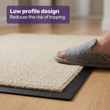Darrahopens Home & Garden > Rugs > Door Mats EQUIPMED 60x85cm Non-Slip Indoor Rug Floor Mat Beige, Poly Fiber Cut Loop Pile, High Density Base, Anti-Trip Edging In Australia - Darrahopens