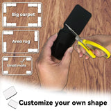 Darrahopens Home & Garden > Rugs > Floor Rugs 24PCS Reusable Carpet Grippers, Washable Non-Slip Rug Tape for Hardwood Floors, Strong Adhesive Rug Corners Fixer, No Residue Rug Pads for Area Rugs (Black)