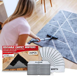 Darrahopens Home & Garden > Rugs > Floor Rugs 24PCS Reusable Carpet Grippers, Washable Non-Slip Rug Tape for Hardwood Floors, Strong Adhesive Rug Corners Fixer, No Residue Rug Pads for Area Rugs (Black)