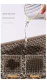 Darrahopens Home & Garden > Rugs > Floor Rugs Absorbent & Dirt-Resistant Woven Kitchen Mat - Non-Slip Runner Rug for Home(Interlocking Black)