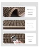 Darrahopens Home & Garden > Rugs > Floor Rugs Absorbent & Dirt-Resistant Woven Kitchen Mat - Non-Slip Runner Rug for Home(Interlocking Brown)