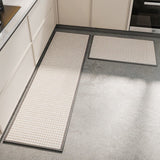 Darrahopens Home & Garden > Rugs > Floor Rugs Absorbent & Dirt-Resistant Woven Kitchen Mat - Non-Slip Runner Rug for Home(Interlocking Gray)