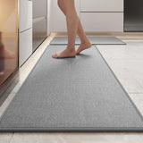 Darrahopens Home & Garden > Rugs > Floor Rugs Absorbent & Dirt-Resistant Woven Kitchen Mat - Non-Slip Runner Rug for Home(Style Woven Gray)