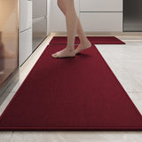 Darrahopens Home & Garden > Rugs > Floor Rugs Absorbent & Dirt-Resistant Woven Kitchen Mat - Non-Slip Runner Rug for Home(Style Woven Red)