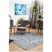 Darrahopens Home & Garden > Rugs > Floor Rugs Evoke 256 Blue Indoor Rug 230 x 160cm - Soft, Non-Shedding Polypropylene In Australia - Darrahopens