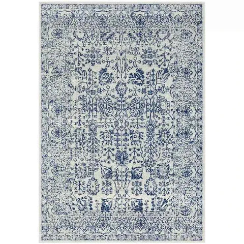 Evoke 256 Blue Indoor Rug 400x300cm - Soft Heat-Set Polypropylene In Australia - Darrahopens