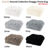 Darrahopens Home & Garden > Rugs > Floor Rugs Lucia Nutural Collection Shaggy Throw Rug 127 x 152cm Grey