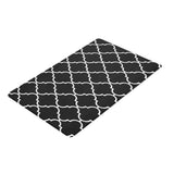 Darrahopens Home & Garden > Rugs > Floor Rugs Non-Slip PVC Kitchen Floor Mat 45 x 75 cm, Waterproof Rug, Black Moroccan Trellis