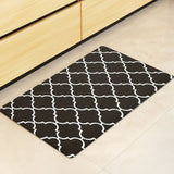 Darrahopens Home & Garden > Rugs > Floor Rugs Non-Slip PVC Kitchen Floor Mat 45 x 75 cm, Waterproof Rug, Black Moroccan Trellis