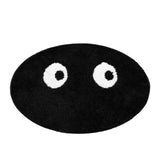 Darrahopens Home & Garden > Rugs > Floor Rugs Round Rug Cute Black Face Rug Soft Flocking Carpet Skid Resistant Rug for Bedroom Bathroom Living Room 80x80cm / 31.5x31.5in In Australia - Darrahopens