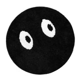 Darrahopens Home & Garden > Rugs > Floor Rugs Round Rug Cute Black Face Rug Soft Flocking Carpet Skid Resistant Rug for Bedroom Bathroom Living Room 80x80cm / 31.5x31.5in In Australia - Darrahopens