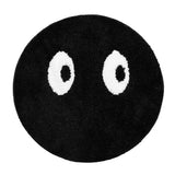 Darrahopens Home & Garden > Rugs > Floor Rugs Round Rug Cute Black Face Rug Soft Flocking Carpet Skid Resistant Rug for Bedroom Bathroom Living Room 80x80cm / 31.5x31.5in In Australia - Darrahopens