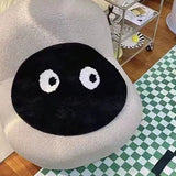 Darrahopens Home & Garden > Rugs > Floor Rugs Round Rug Cute Black Face Rug Soft Flocking Carpet Skid Resistant Rug for Bedroom Bathroom Living Room 80x80cm / 31.5x31.5in In Australia - Darrahopens