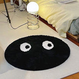 Darrahopens Home & Garden > Rugs > Floor Rugs Round Rug Cute Black Face Rug Soft Flocking Carpet Skid Resistant Rug for Bedroom Bathroom Living Room 80x80cm / 31.5x31.5in In Australia - Darrahopens