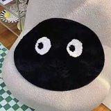 Darrahopens Home & Garden > Rugs > Floor Rugs Round Rug Cute Black Face Rug Soft Flocking Carpet Skid Resistant Rug for Bedroom Bathroom Living Room 80x80cm / 31.5x31.5in In Australia - Darrahopens